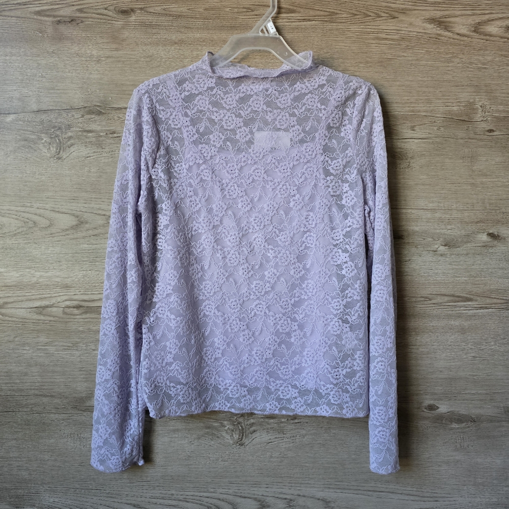 Stitch & Pine Girls L 14 2PC Lace Top Set Thistle Lavender NWT Long Sleeve Layer